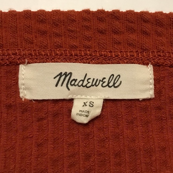 Madewell Seersucker Apron Tank Top Square Neck Crop Boxy Texture 90s Y2K Size XS - Picture 4 of 13